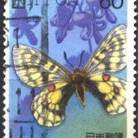 Клеймована марка Фауна Пеперуда 1986 от Япония , снимка 1 - Филателия - 32271506