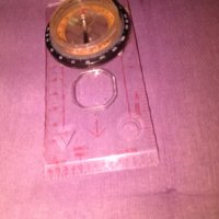 Топографски компас с лупа - мерна линия и верижка 130х60мм, снимка 4 - Екипировка - 28016265
