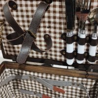 Заредена кошница за пикник от плетено дърво, снимка 3 - Други - 40767431