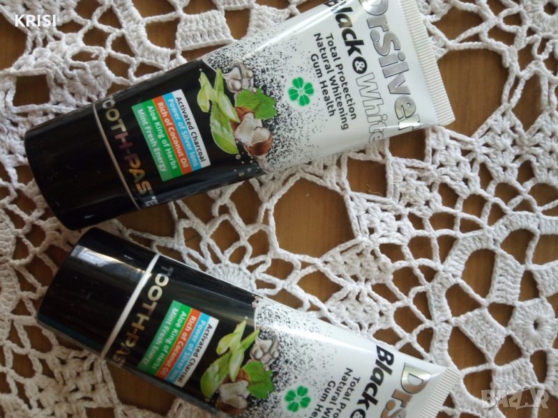 Черни пасти за зъби-две, снимка 1