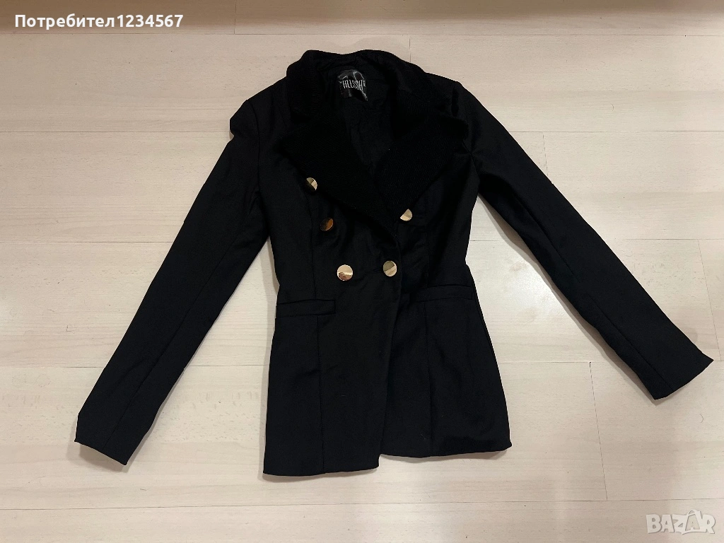 Дамски черен блейзър Alessa XS , снимка 1