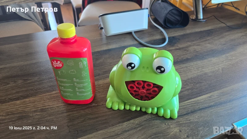 Детска машинка за балони Жаба , снимка 1