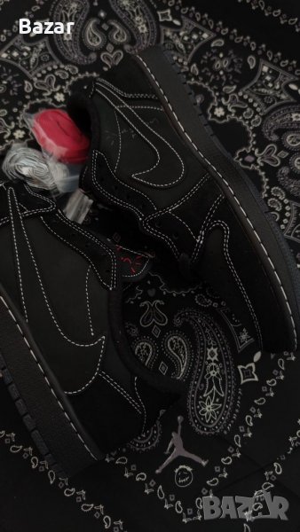 Nike Air Jordan 1 Low Travis Scott Black Phantom Нови Оригинални Мъжки Обувки Размер 42 Номер, снимка 1