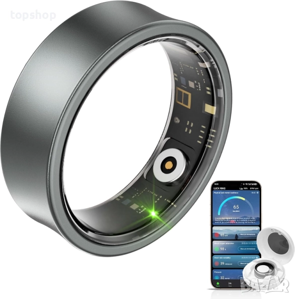 Нов проверен умен пръстен за проследяване на съня - пулс - фитнес тракер за мъже и жени, без ..., снимка 1