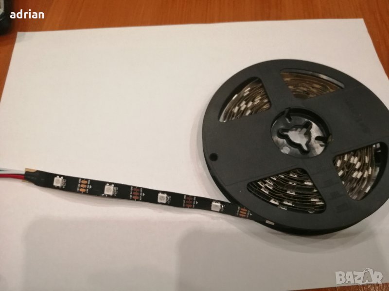 RGB лента WS2812 30 led/m IP30, снимка 1