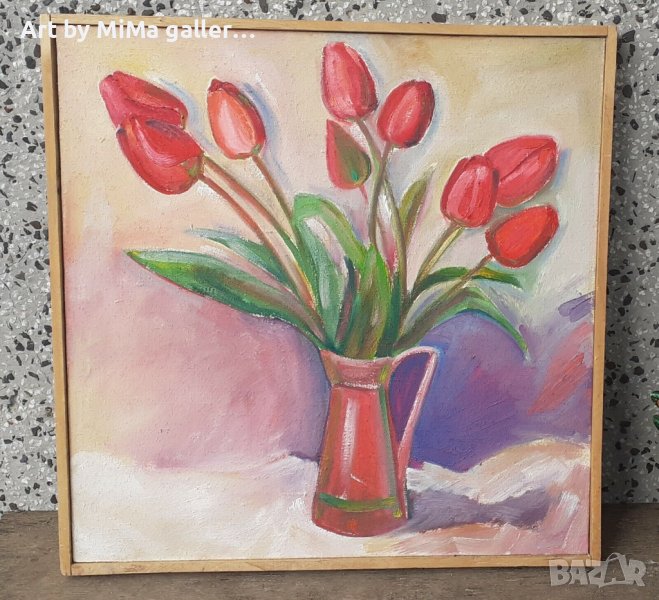 Лалета, картина, лале 44х45см, снимка 1