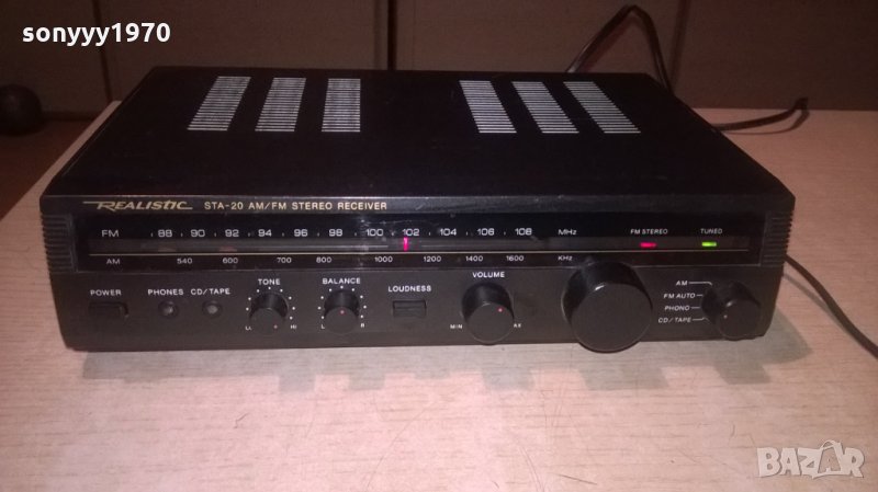 realistic sta-20 stereo receiver-внос франция, снимка 1