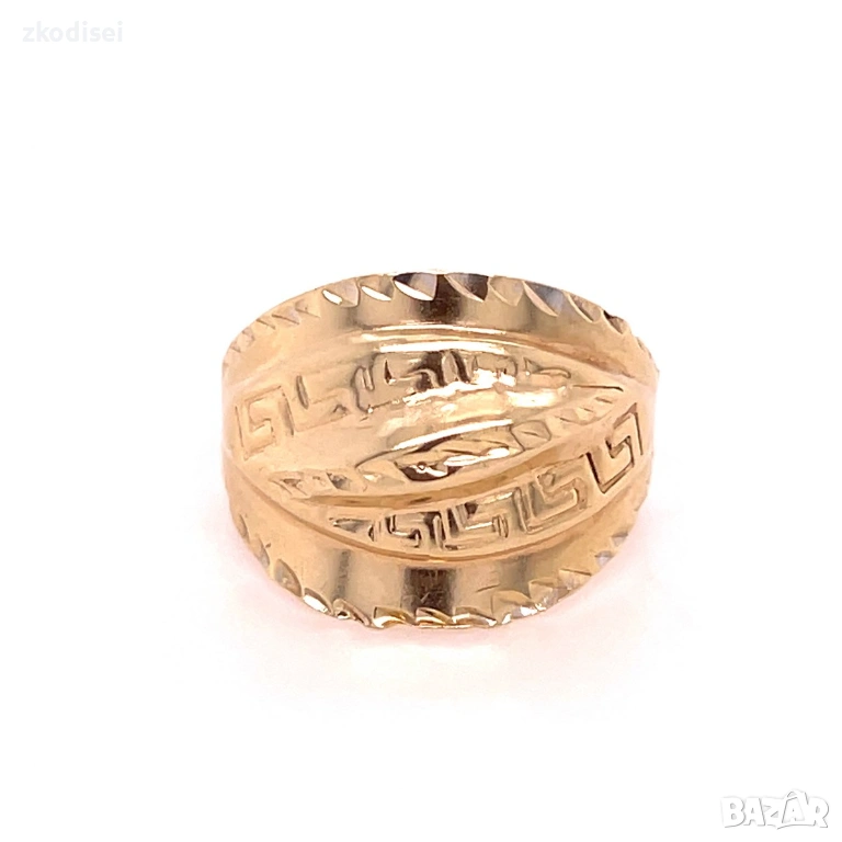 Златен дамски пръстен 1,80гр. размер:62 14кр. проба:585 модел:36372-1, снимка 1