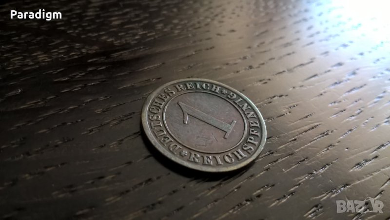 Райх монета - Германия - 1 пфениг | 1933г.; серия A, снимка 1