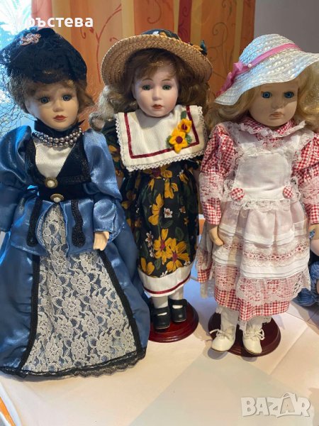Колекционерски кукли с порцеланова глава, ръце и крака, снимка 1