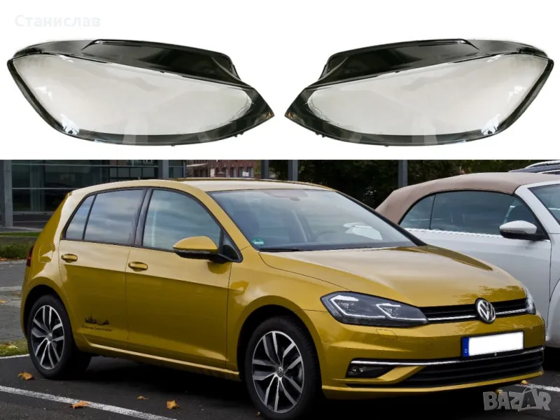 Стъкла (капаци) за фарове за VW Golf 7 Facelift, снимка 1