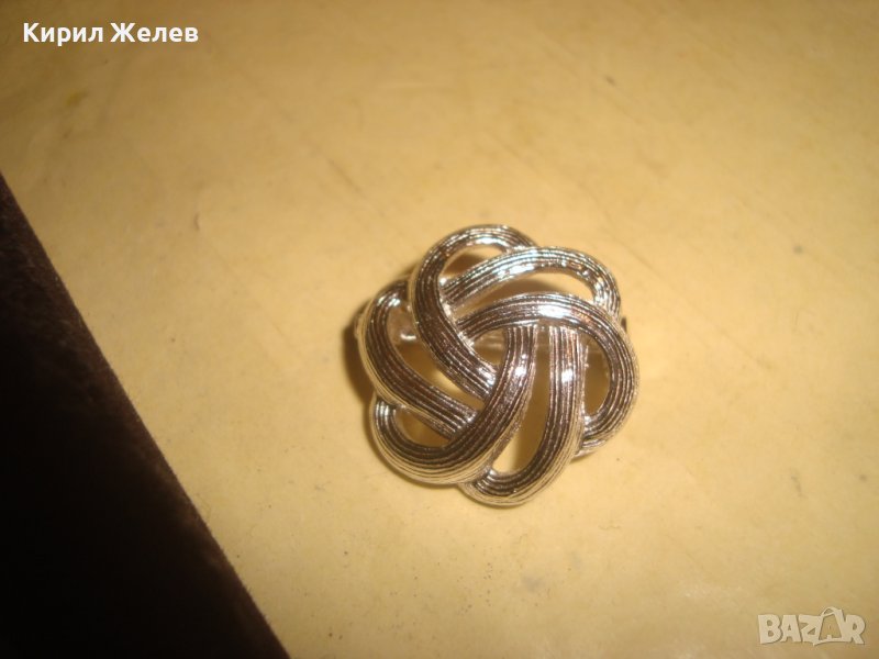 ПОСРЕБРЕНА ВИНТИДЖ АЖУРНА АРТ ДЕКО СТИЛ БРОШКА 60471, снимка 1