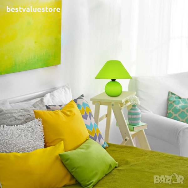 Лампа Настолна Зелена 21см , снимка 1