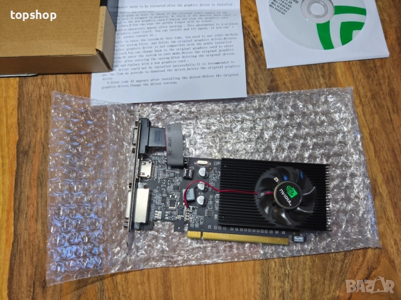 Нова, тествана GT730 4GB DDR3 видеокарта 64/128 бита, HDMI, DVI, VGA, PCIe 2.0 X8..., снимка 1