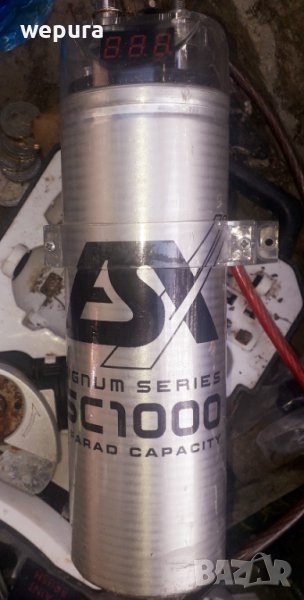 Кондензатор 1 фарад за автомобил с дисплей автомобилни усилватели, снимка 1