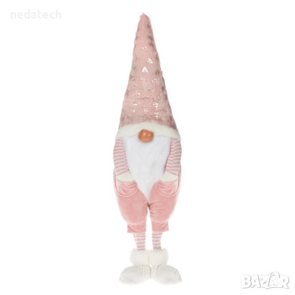 Гном с ръце в джобовете, 70 см, розов, снимка 1