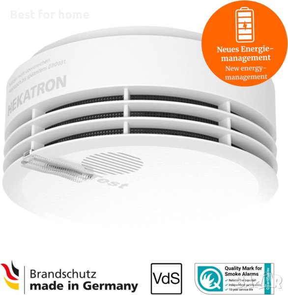 Висококачествен детектор за дим Hekatron Genius Plus Edition, снимка 1