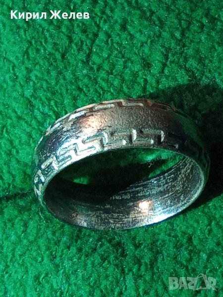 СТАР СТИЛЕН СРЕБЪРЕН ПРЪСТЕН Тип ХАЛКА с ВЕРСАЧЕ ОРНАМЕНТИКА 32497, снимка 1