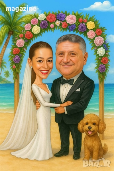 Забавна дигитална карикатура -портрет, снимка 1