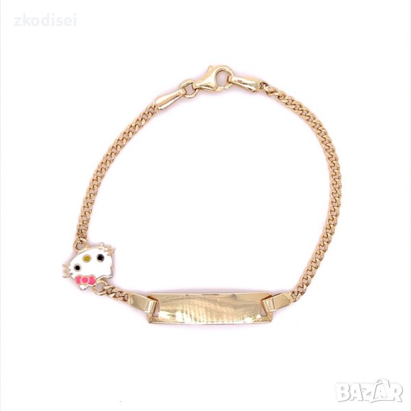 Златна детска гривна 2,33гр.14,0см. 14кр. проба:585 модел:20371-2, снимка 1