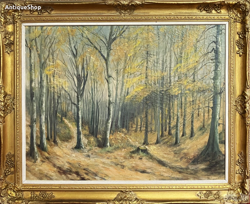 Картина. Горски пейзаж. Масло върху канава, снимка 1