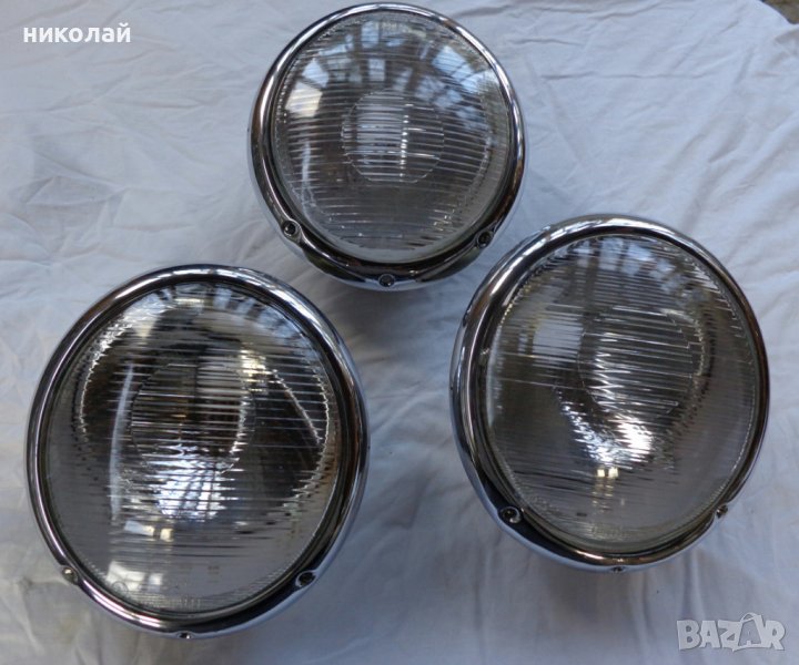 Части за ретро автомобил Фолксваген 1200 модел 1962 година употребявани фарове HELLA, огледало, снимка 1