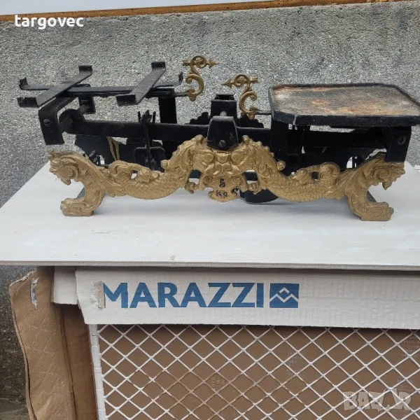 приказно красив старинен пазарски кантар паланза, снимка 1