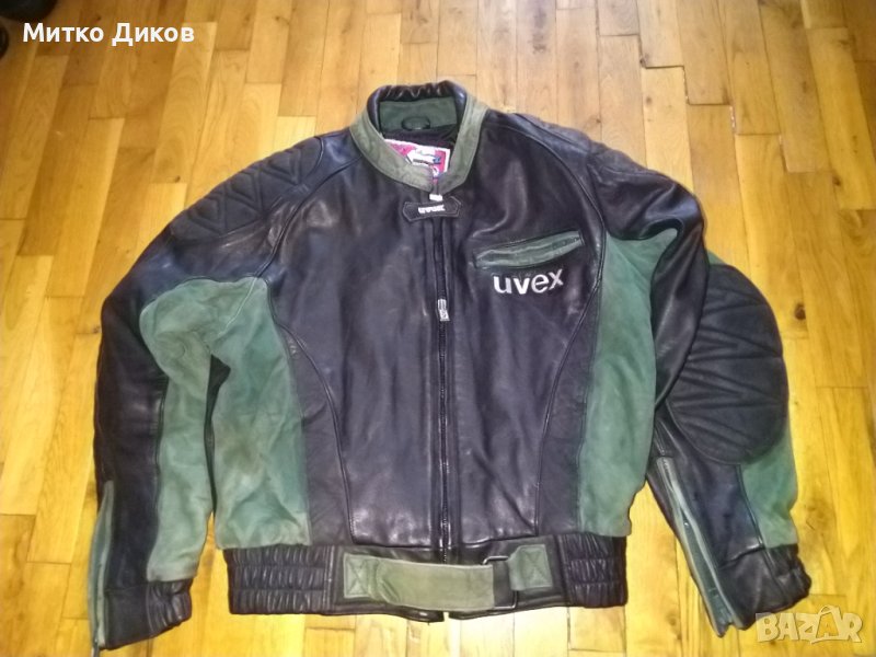 Uvex марково яке естествена кожа моторни спортове размер 40-М, снимка 1