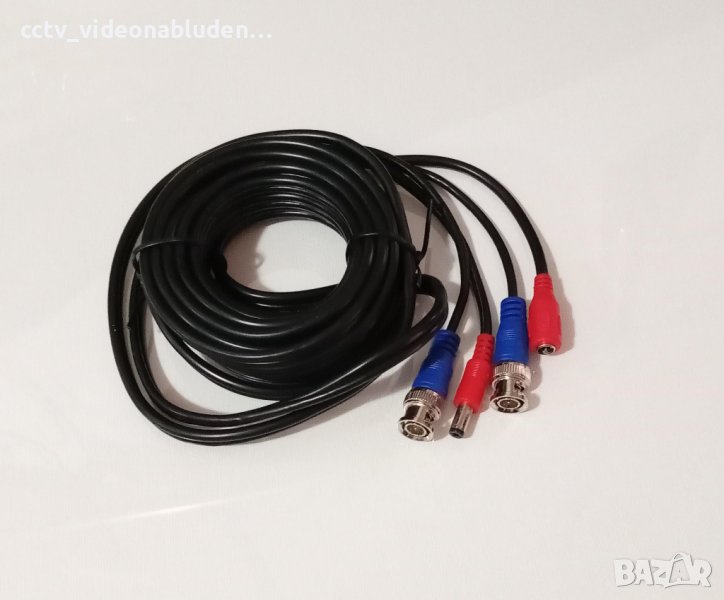 100% медни проводници 5 метра Готов кабел за видеонаблюдение за камери до 4К резолюция, снимка 1