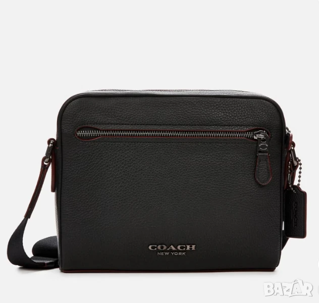 Мъжка кожена чанта Coach Metropolitan Soft - черна, снимка 1