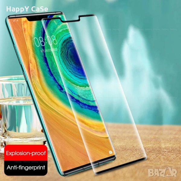 3D ЦЯЛ ЕКРАН Извит стъклен протектор за Huawei MATE 30 PRO / P30 PRO, снимка 1