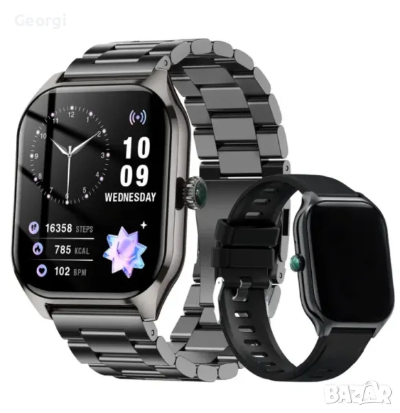 Смарт Часовник с AMOLED/екран и пълна съвместимост с Android/EOS/ Black Screen*, снимка 1