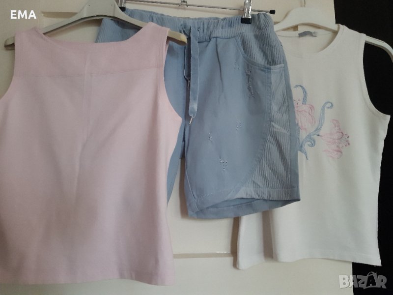 Къси панталони/Топове НОВИ и подходящи ежедневни летни сандали/гуменки, снимка 1