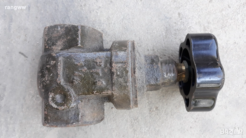 Спирателен шибърен кран чугун  без изпускател  1 1/4 цола , снимка 1