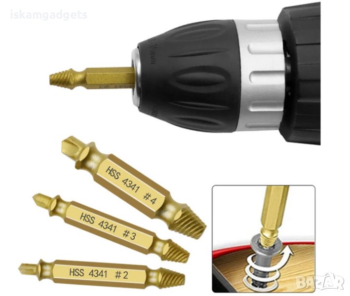 Комплект от 6 екстракторни глави за Speed Out винтове, снимка 1