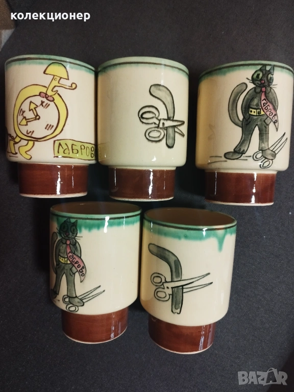 ПЕТ ГЛИНЕНИ /КЕРАМИЧНИ/ ЧАШИ, снимка 1