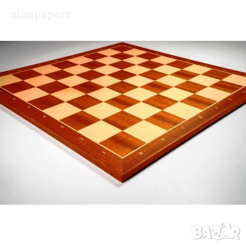 шах дъска RPF МАХАГОН, ПОЛЕ 55 ММ, С НОТАЦИЯ, снимка 1