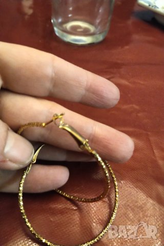 намалени Сребърни позлатени обеци , снимка 4 - Обеци - 34929312