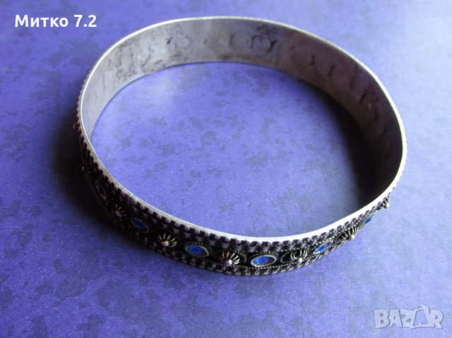 дамска сребърна гривна - 4, снимка 6 - Гривни - 28499365