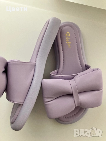Лилави чехли, снимка 3 - Чехли - 52342231