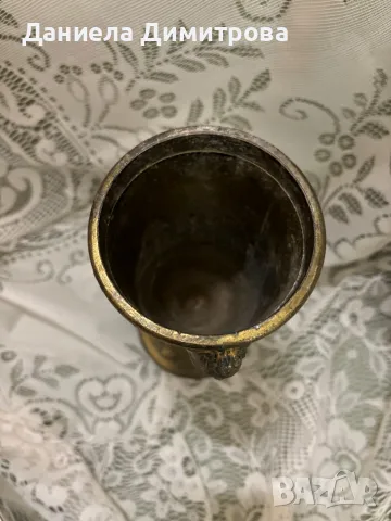 Великолепна барокова ваза, месинг, снимка 6 - Други ценни предмети - 48977074