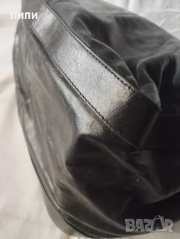 ЕСТЕСТВЕНА КОЖА на maani by ADAX голяма черна дамска с къси и дълга дръка , снимка 5 - Чанти - 47292966