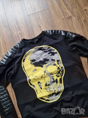 Страхотна мъжка блуза суитчър PHILIP PLEIN размер L / XL, снимка 2 - Суичъри - 52752053