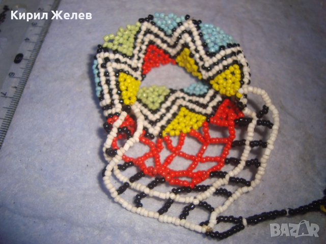 МЪНИСТЕНО ЦВЕТНО ХЕНД МЕЙД АРТ УКРАШЕНИЕ ГРИВНА с ПРЪСТЕН МНОГО ЕФЕКТНО БИЖУ 4575, снимка 12 - Бижутерийни комплекти - 37114880