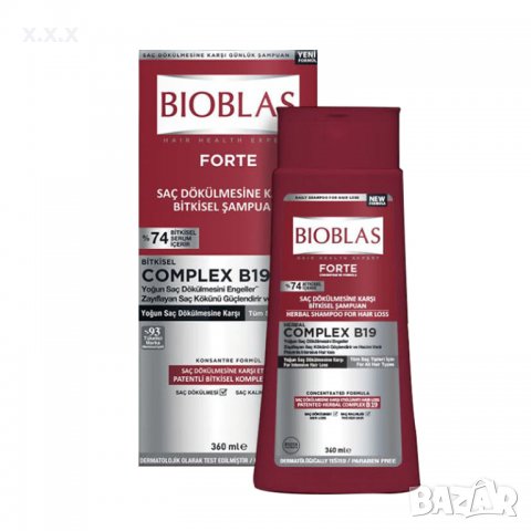 Шампоан за коса Bioblas Forte Complex B19, против интензивен косопад, 360мл, снимка 1 - Продукти за коса - 33110378