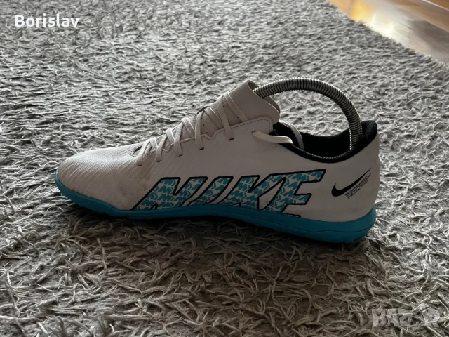 NIKE MERCURIAL VAPOR 15 CLUB TF BLAST - WHITE/BALTIC BLUE/PINK BLAST, снимка 4 - Футбол - 51299959