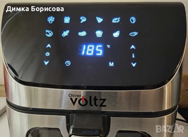 Фритюрник, 1700W, 7л., Горещ въздух, Таймер, до 200°C, с видим прозорец, Черен, снимка 4 - Фритюрници - 49816791