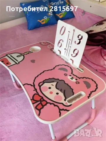Детска масичка с 4 USB порта, вентилатор и LED лампа, снимка 2 - Мебели за детската стая - 48591755