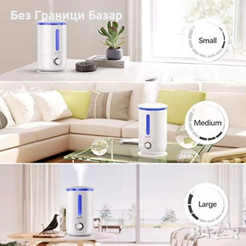 Нов Овлажнител за въздух 3.5L ултратих авто изключване офис дом, снимка 2 - Овлажнители и пречистватели за въздух - 53007472
