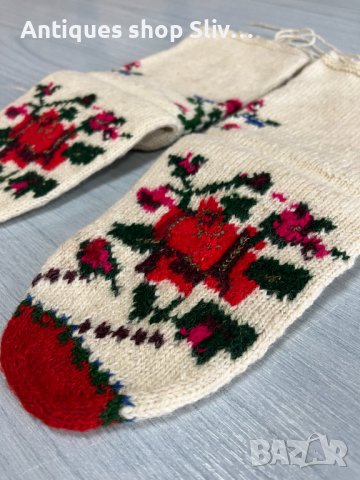 Автентични ръчно плетени чорапи за носия. №3996, снимка 1 - Антикварни и старинни предмети - 40730293